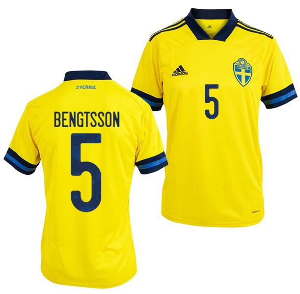 2020 EURO Sweden Home Kit Soccer Jersey Pierre Bengtsson #5